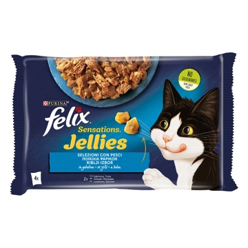Felix Sensations Jellies με Σολομό 4x85gr