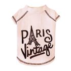 Pet Μπλούζα Σκύλου Paris Vintage White L 30cm
