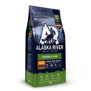 Alaska River Grain Free Adult Medium Chicken & Lamb 12kg